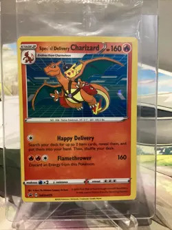 Pokemon Special Delivery Charizard Promo Swsh075 Factory Seal“Miscut” Off Center - Image 1