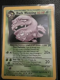 Pokemon TCG Dark Weezing Team Rocket 14 Holo Unlimited Holo Rare - Image 1