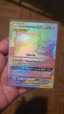 EEVEE & SNORLAX GX TAG TEAM 191/181 POKEMON TEAM UP SECRET RARE - Image 2