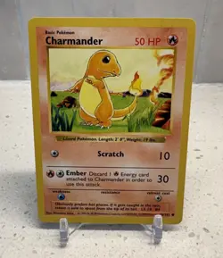 Charmander Pokemon Base Set 46/102 Shadowless Non-Holo NM Vintage Rare - Image 1