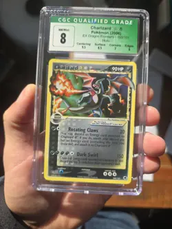 2006 Pokemon EX Dragon Frontiers Holo Gold Star Charizard #100 CGC 8 NM-MT - Image 1