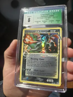 2006 Pokemon EX Dragon Frontiers Holo Gold Star Charizard #100 CGC 8 NM-MT - Image 2