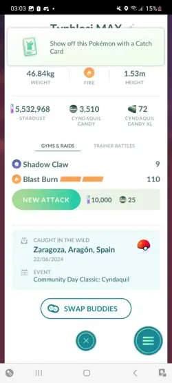 Pokemon Go Shiny Typhlosion ( Max CP ) - Image 2