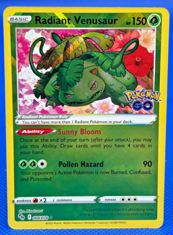 Pokemon Radiant Venusaur 004/078 Pokemon GO Holo NM/M - Image 1