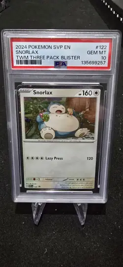 Snorlax PSA SLAB 10 POKEMON TCG Black STAR PROMO #122 - Image 1