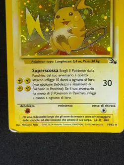 Raichu Holo Fossil 14/62 Carta Pokemon Poor Damaged Ita - Image 3