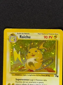 Raichu Holo Fossil 14/62 Carta Pokemon Poor Damaged Ita - Image 4