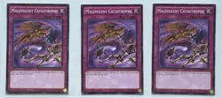 Yu-Gi-Oh Malevolent Catastrophe x3 DPBC-EN036 Common 1st Ed NM - Image 1