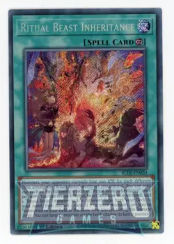 Yugioh BLTR-EN020 Ritual Beast Inheritance Secret Rare 1st Edition NM/LP - Image 1