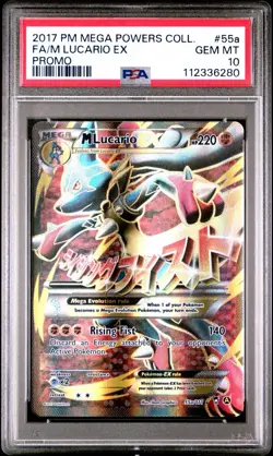 Pokemon M Lucario EX Mega Powers Coll. Full Alt Art Promo #55a PSA 10 Gem Mint - Image 1