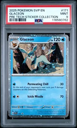 2025 POKEMON SVP EN-SV BLACK STAR PROMO #171 GLACEON PSA 9 - Image 1