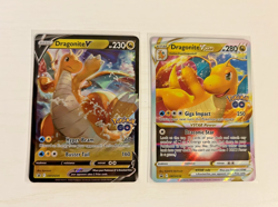 Dragonite V & Dragonite VSTAR SWSH236 SWSH235 Black Star Promo Pokemon GO - Image 1