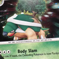 Torterra 17/130 Pokemon Diamond and Pearl Holo Fart Swirl DMG - Image 1