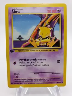 Pokemon TCG: 1999 Base Set Abra 1st Edition Shadowless 43/102 German - Image 1