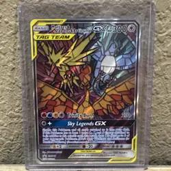 Moltres Zapdos Articuno GX SM210 Stained Glass Promo Tag Team Pokemon TCG - Image 1