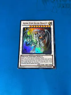 YUGIOH Ultra Rare Azure-Eyes Silver Dragon SDBE-EN040 - Image 1