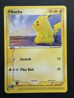 6 Pikachu Card Lot Vintage WOTC Gym Heroes Lt Surge + Sandstorm E Reader LP/NM - Image 3