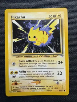6 Pikachu Card Lot Vintage WOTC Gym Heroes Lt Surge + Sandstorm E Reader LP/NM - Image 5