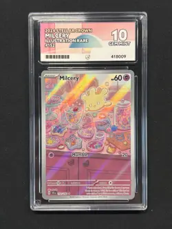 Pokemon Card Milcery 152/142 Stellar Crown Illustration Rare Ace 10 - Image 1