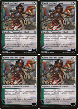 4x MTG MTG 2019 HUATLI - LEGENDARY PLANESWALKER UNCOMMON - MAGIC CARD x4 copies - Image 1
