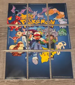 1999 Topps Pokemon 9-Card Complete Puzzle Set TV Animation Jesse James Oak - Image 1