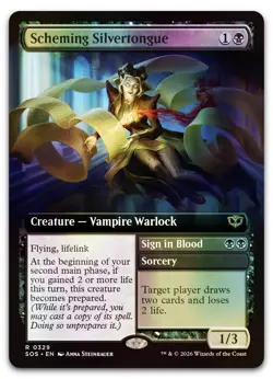 Scheming Silvertongue (Extended Art) #329 (Foil) NM Secrets of Strixhaven - Image 1