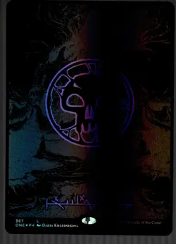 MTG Magic FOIL Swamp 367 Oil Slick Raised Phyrexia: All Will Be One NM - Image 1