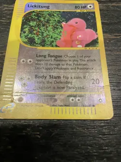 Lickitung 90/147 Reverse Holo Pokemon Aquapolis 2002 Wotc Vintage Holo MP - Image 4