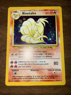 SPANISH Ninetales 12/102 Pokemon TCG Base Set Rare Holo MP - Image 1