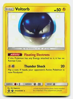VOLTORB HIDDEN FATES SHINY VAULT SV13/SV94 NM SHINY RARE POKEMON HOLO - Image 2