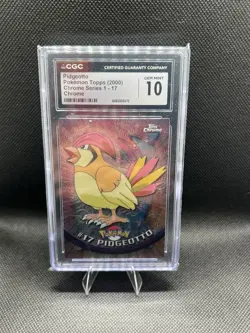 CGC 10 GEM MINT PIDGEOTTO # 17 Topps Chrome HOLO RARE Series 1 Pokemon - Image 1