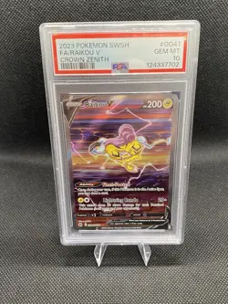 Pokemon Raikou V Full Art Holo Ultra Rare GG41/GG70 Crown Zenith PSA 10 - Image 1