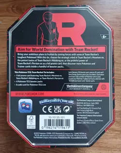Pokemon TCG Team Rocket Tin Mewtwo Brand New Sealed - Image 2