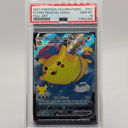 2021 Pokemon Celebrations Flying Pikachu VMAX Full Art #007. PSA 10 - Image 1