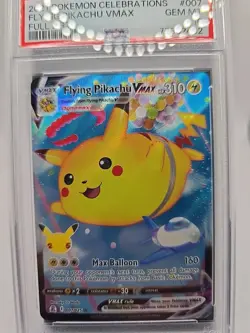 2021 Pokemon Celebrations Flying Pikachu VMAX Full Art #007. PSA 10 - Image 2