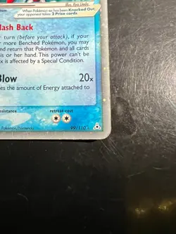 2005 Pokemon Crawdaunt ex #99/110 Holon Phantoms DAMAGED SWIRL Ultra Rare - Image 3