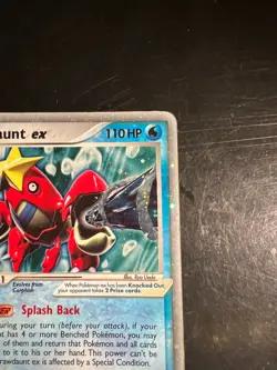 2005 Pokemon Crawdaunt ex #99/110 Holon Phantoms DAMAGED SWIRL Ultra Rare - Image 4