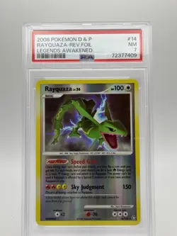 Pokemon Rayquaza Legends Awakened Holo Rare Reverse Holo 100HP #14/146 PSA 7 - Image 1
