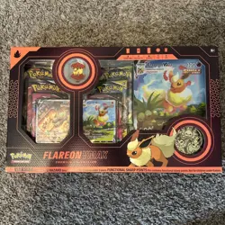 Sealed Pokemon Flareon Evolution VMAX Premium Collection Box - Image 1