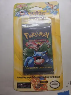 1999 TCG WOTC POKEMON BASE SET UNLIMITED BOOSTER PACK SEALED BLISTER VENUSAUR - Image 1