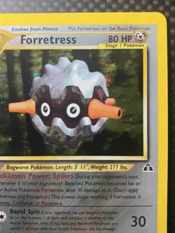 Pokemon TCG Forretress Holo 2/75 Neo Discovery MP - Image 3