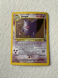 Pokemon TCG English NM Gengar 5/62 Fossil Holo Rare Vintage WOTC 👻 - Image 1