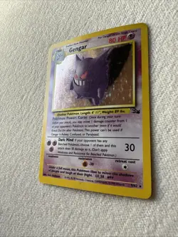 Pokemon TCG English NM Gengar 5/62 Fossil Holo Rare Vintage WOTC 👻 - Image 2