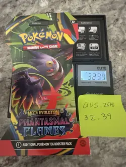 Pokemon TCG Phantasmal Flames HEAVY 32.39g! Sleeved Booster Pack -Possible GODU! - Image 1
