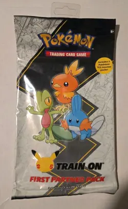 Pokemon TCG First Partner Pack Johto 25th Anniversary Train On 2 Booster Packs 820650809675 - Image 1