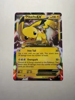 Pokemon TCG Pikachu EX XY84 XY Promo Holo Basic 130 HP Lightning 2015 EN - Image 1