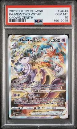 SEQUENTIAL PSA 10 MEWTWO VSTAR 221 VSTAR UNIVERSE GG44 CROWN ZENITH POKEMON - Image 4