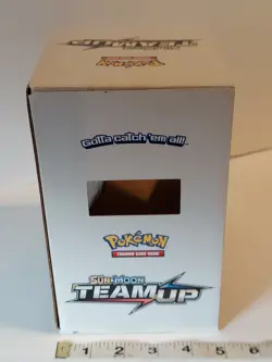 Pokemon Sun and Moon Team Up 3 Card Dollar Store Booster Pack Empty Display Box - Image 4