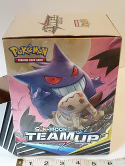 Pokemon Sun and Moon Team Up 3 Card Dollar Store Booster Pack Empty Display Box - Image 5