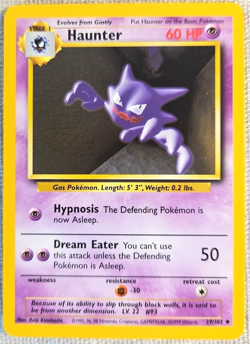 Pokemon TCG Haunter Wizards Of The Coast Base Set Card #29/102 No Play Near Mint - Image 1